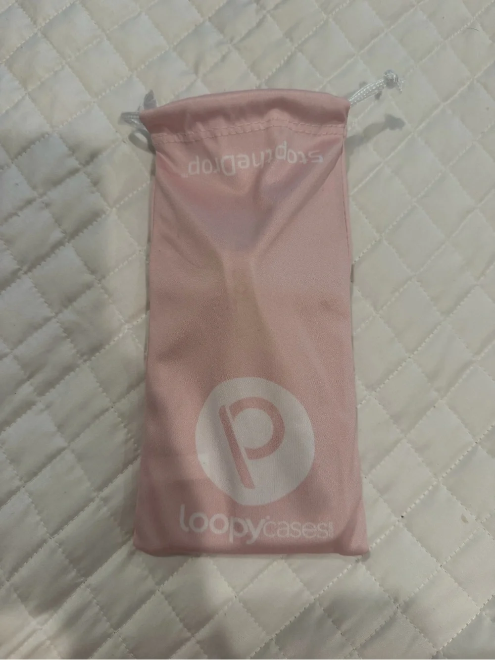 Loopy Case Blush Soft Pink i Phone 14 Pro Max Case with Pink & White Loop